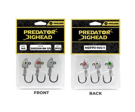 AQUA MARINE - Predator Jighead - 14G (Hook: 32833UN-BN 3/0)